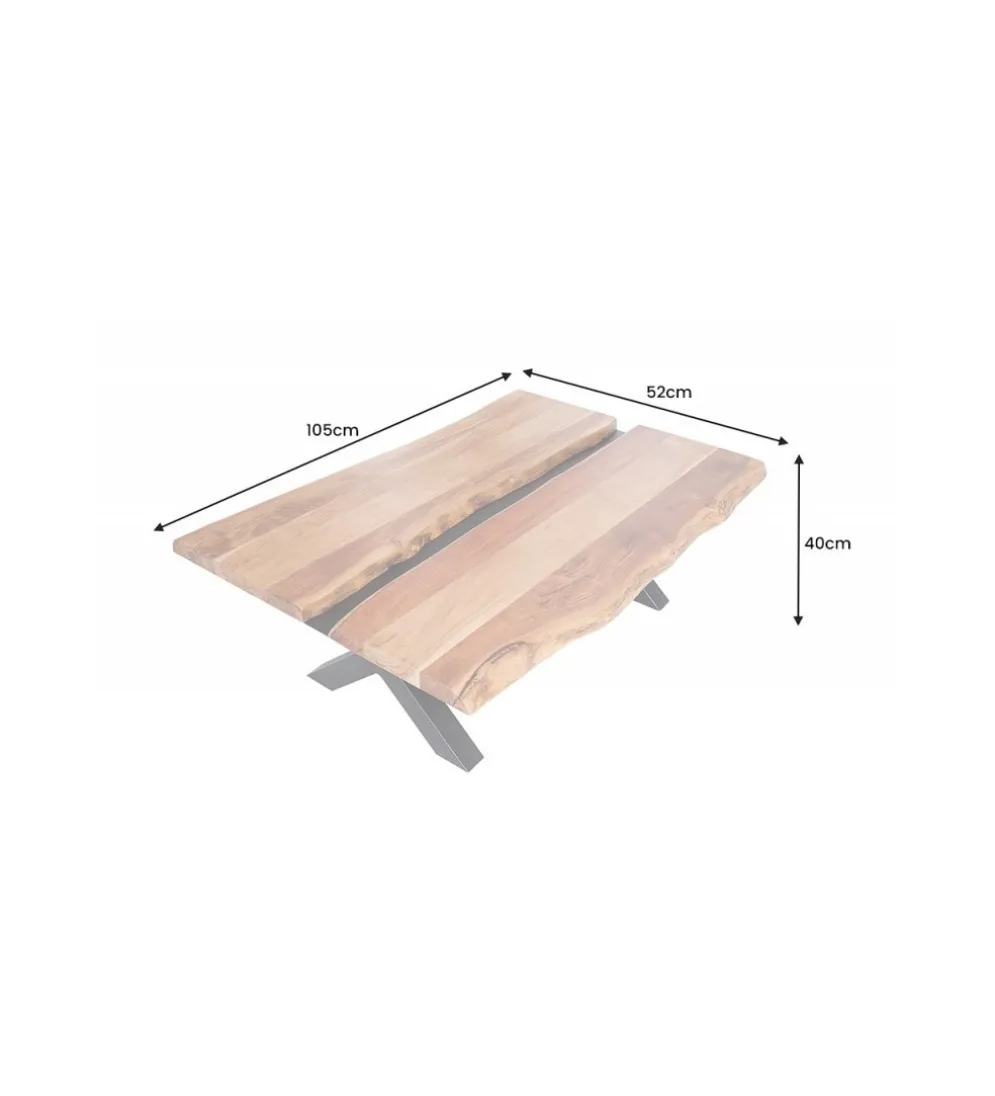 Stolik kawowy EUFRAT Amazonas 105 cm drewno akacja