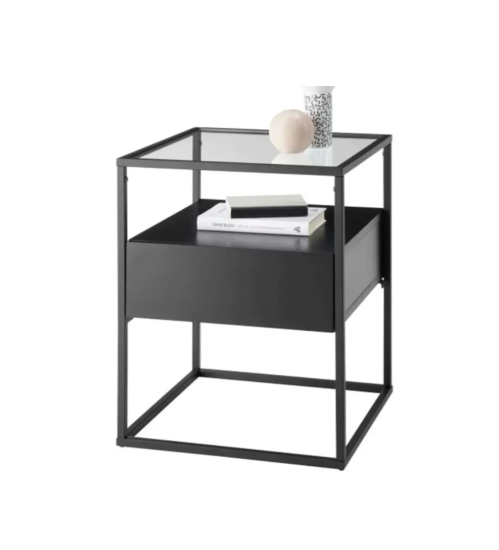 Stolik kawowy EVORA 43 cm czarny