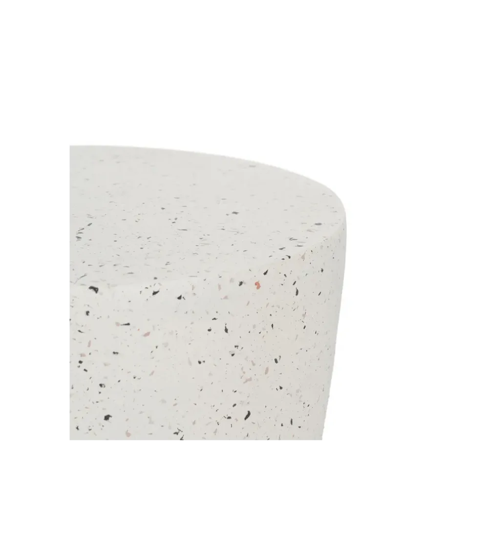 Stolik kawowy FIBRA 37 cm w odcieniach bieli