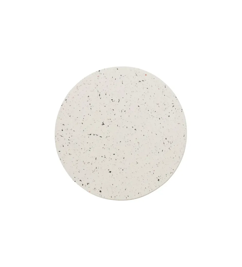 Stolik kawowy FIBRA 37 cm w odcieniach bieli
