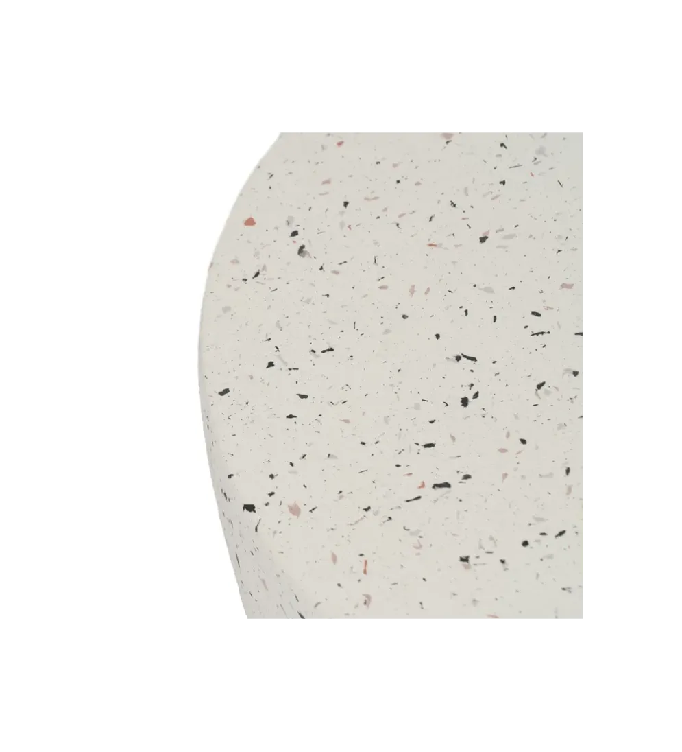 Stolik kawowy FIBRA 37 cm w odcieniach bieli