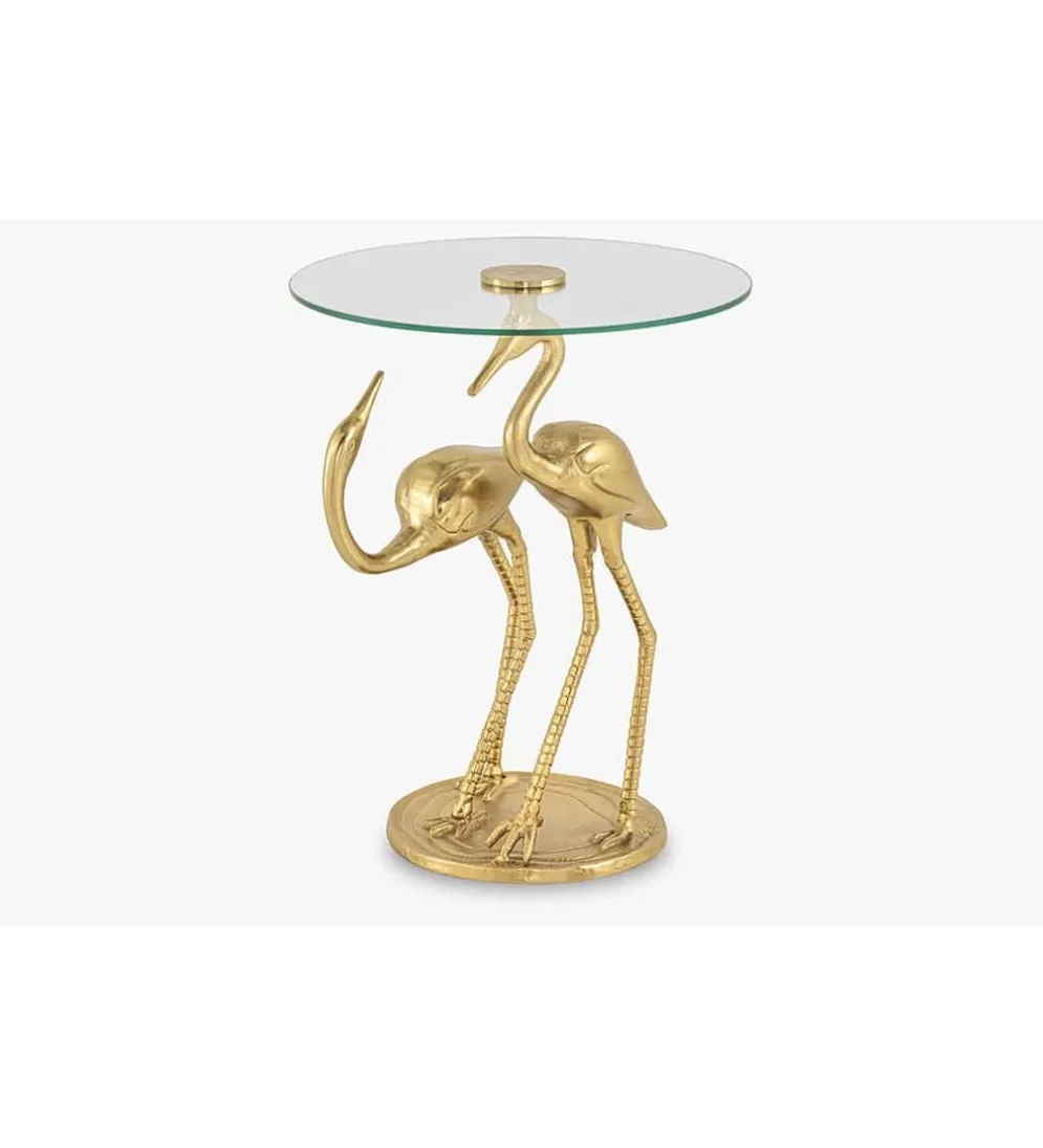 Stolik kawowy FLAMINGO 40 cm złoty