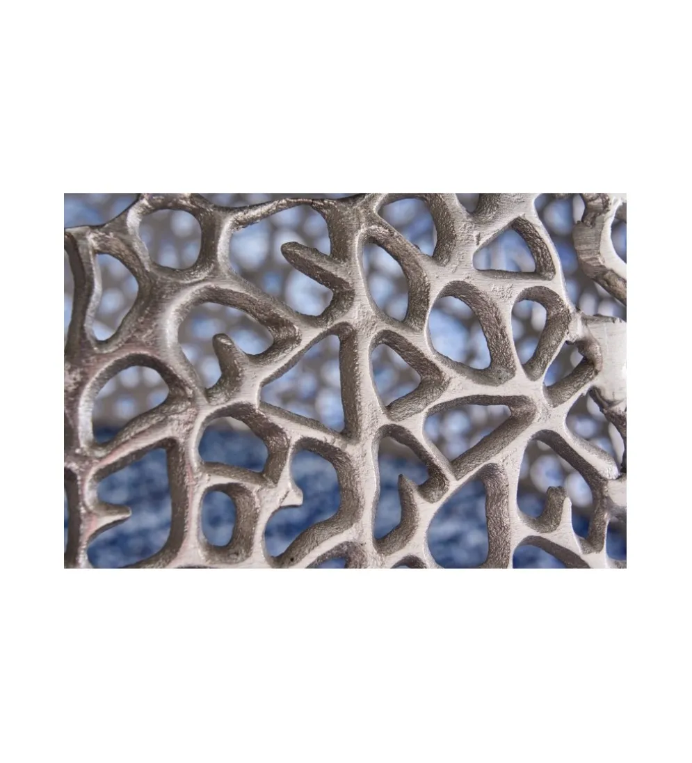 Stolik kawowy FLANK Leaf 73 cm srebrny