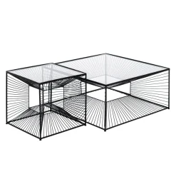 Stolik kawowy GEMETRO 80 cm czarny