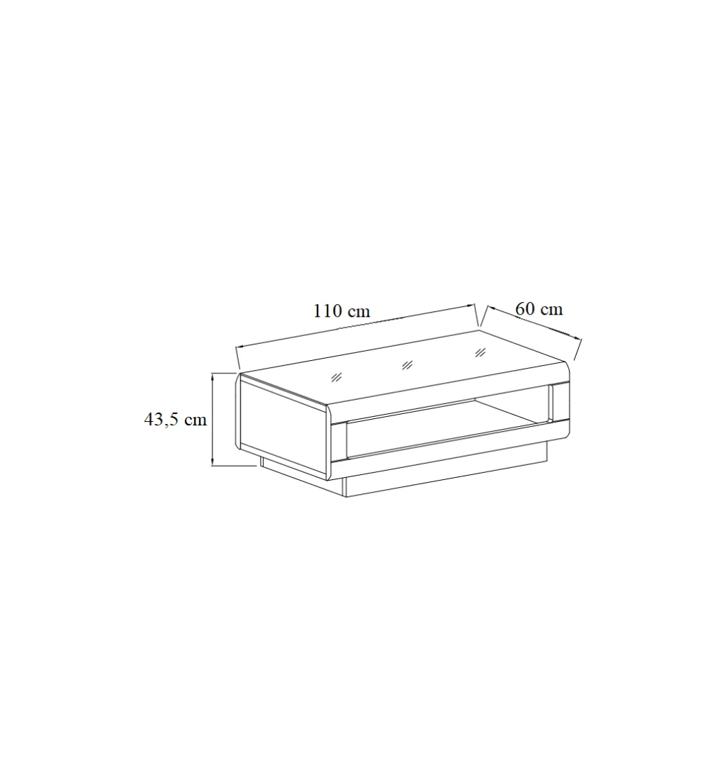 Stolik kawowy HEKTOR 110 cm antracytowy