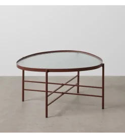 Stolik kawowy INDUSTRIAL 78 cm Ciemna Terakota