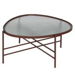 Stolik kawowy INDUSTRIAL 78 cm Ciemna Terakota