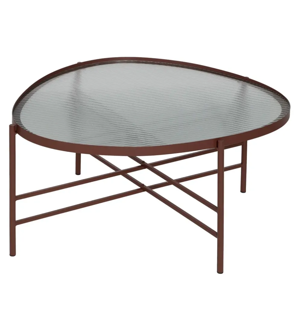 Stolik kawowy INDUSTRIAL 78 cm Ciemna Terakota