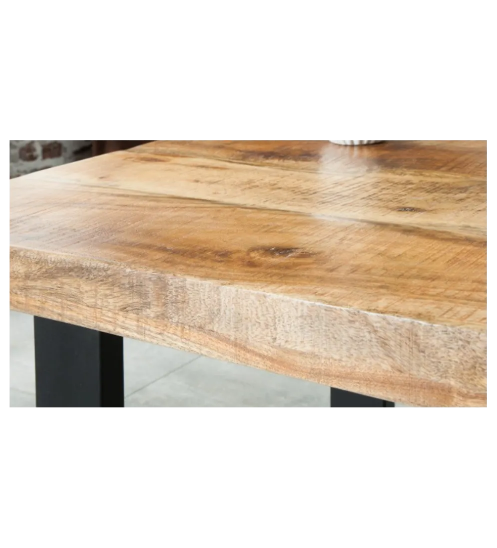 Stolik kawowy Iron Craft 100 cm drewno mango