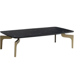 Stolik kawowy IWET 120 cm w optyce czarnego marmuru