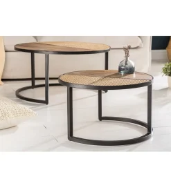 Stolik kawowy JAWA Viviena Lounge set 2 drewno mango