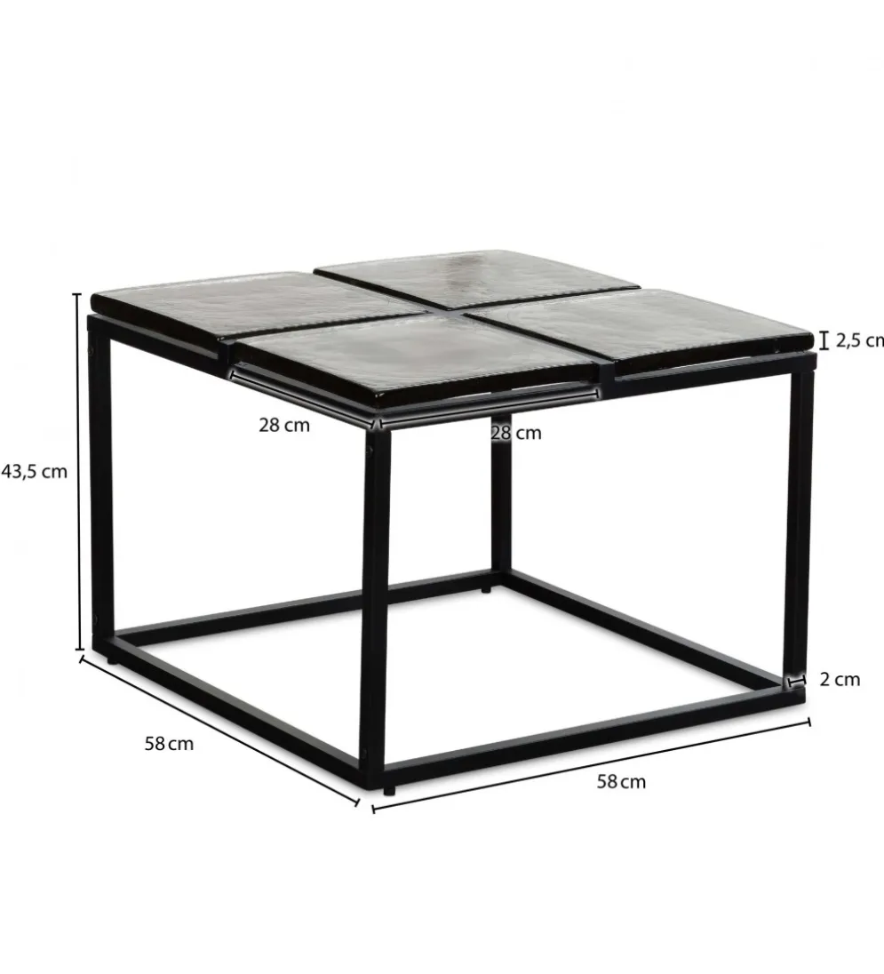 Stolik kawowy LAILA 58 cm czarny