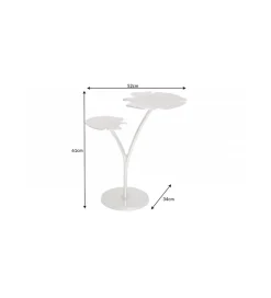 Stolik kawowy Leaf 52 cm srebrny