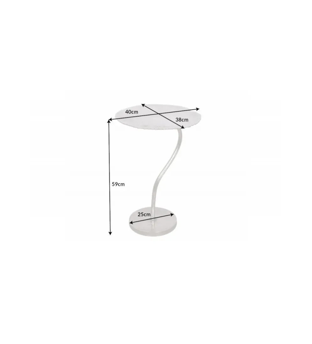 Stolik kawowy Leaf 42 cm srebrny