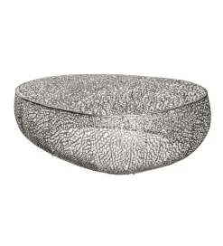 Stolik kawowy Leaf 120 cm srebrny