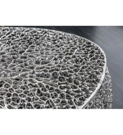 Stolik kawowy Leaf 120 cm srebrny