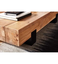 Stolik kawowy LONDA 130 cm drewno akacja