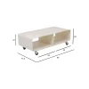 Stolik kawowy LOUNGE 90 x 30 cm beżowa na kołach