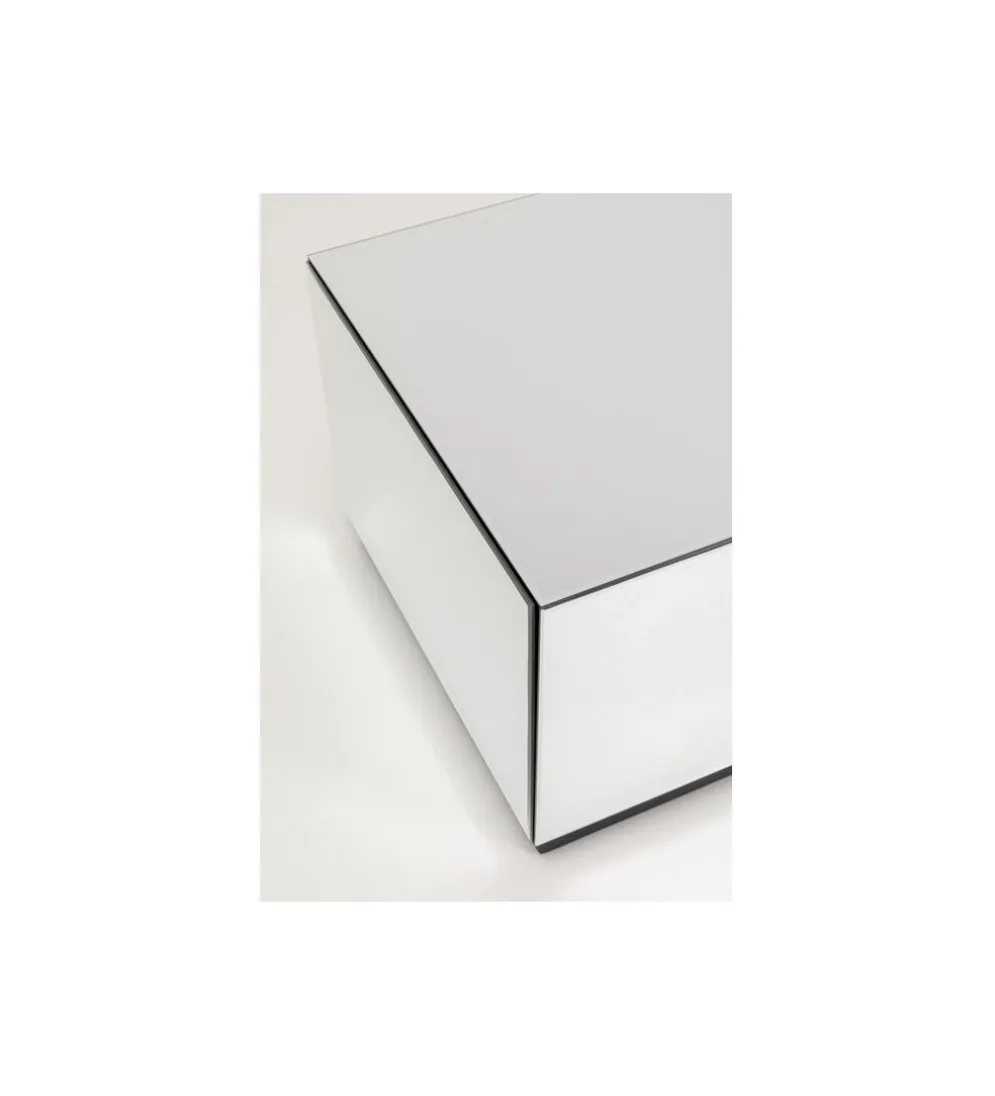 Stolik kawowy LUXY MIRROR TRUNK 80 cm z szufladami