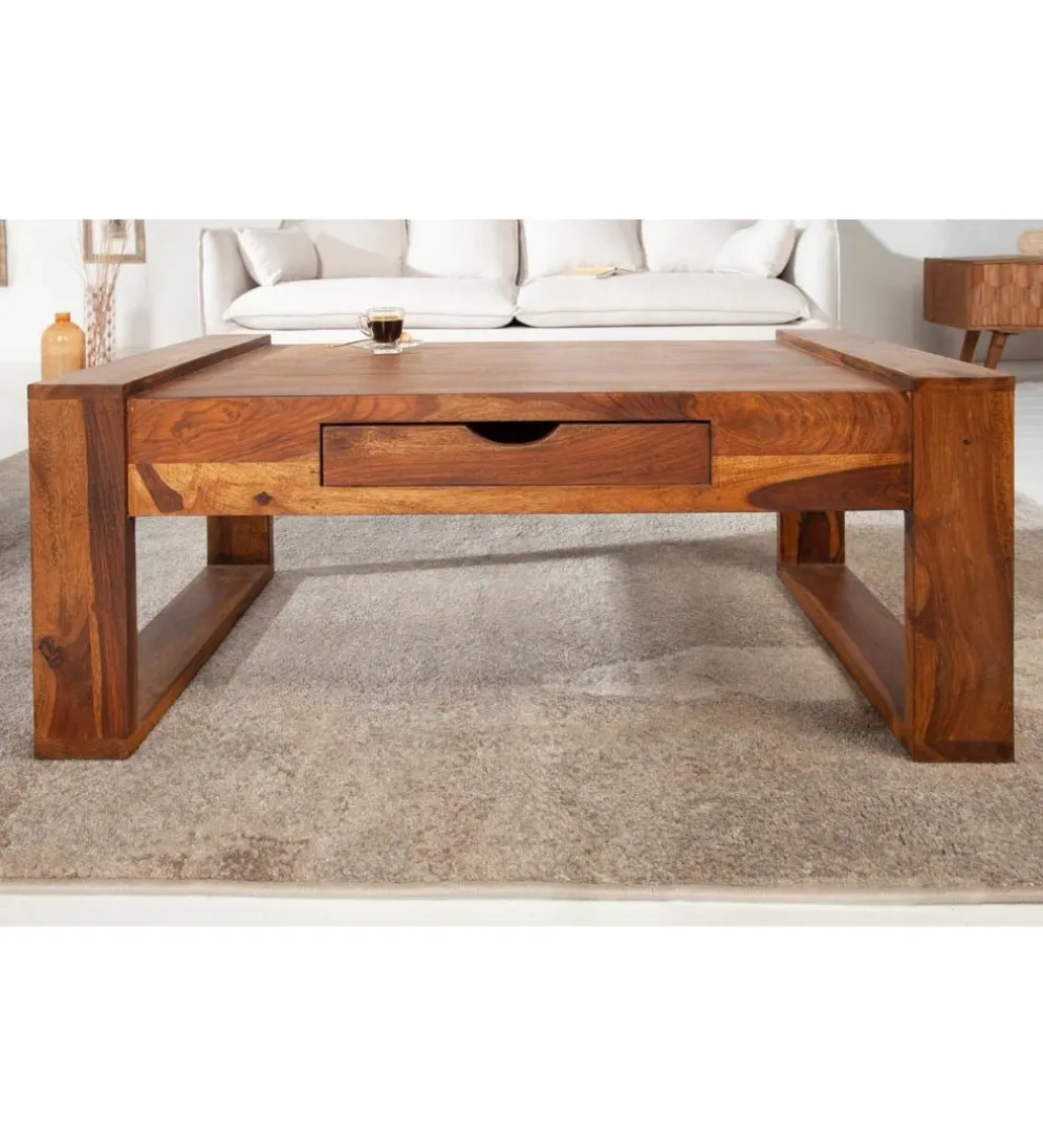 Stolik kawowy Markant 100 cm drewno Sheesham