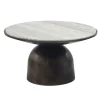 Stolik kawowy MESMERIT 60 cm blat marmur