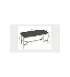 Stolik kawowy MISTRAL 128 cm szklany