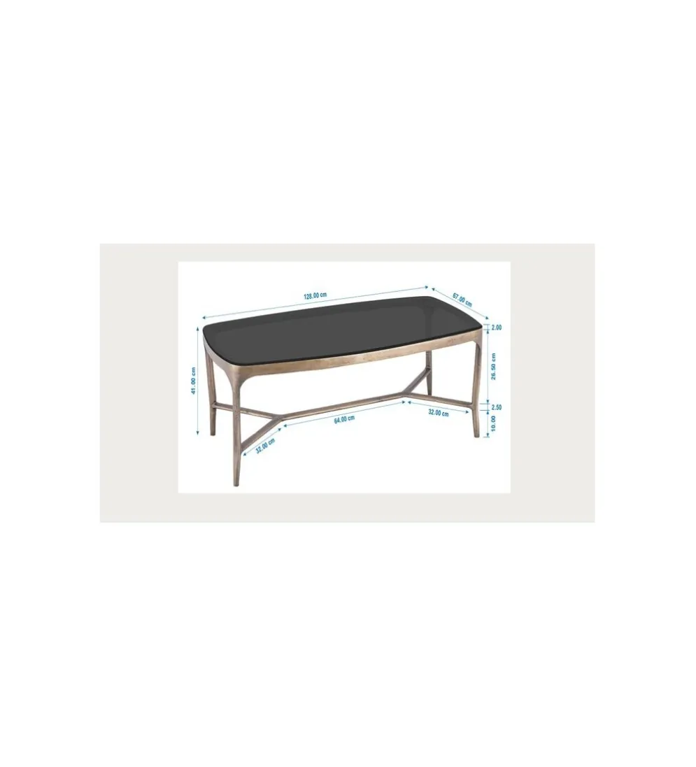 Stolik kawowy MISTRAL 128 cm szklany