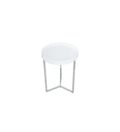 Stolik kawowy Modular 40 cm biało srebrny