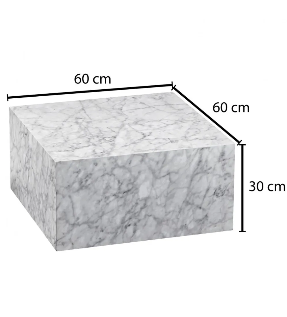 Stolik kawowy MONOBLOC 60 cm w optyce szarego marmuru