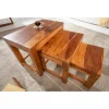 Stolik kawowy MONSOON SET 3 drewno Sheesham