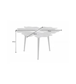 Stolik kawowy Morella 75 cm srebrny