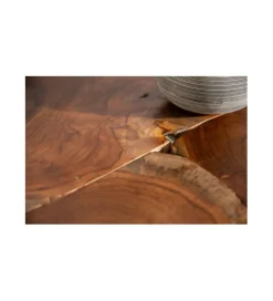 Stolik kawowy Mosaik 70 cm drewno Teak