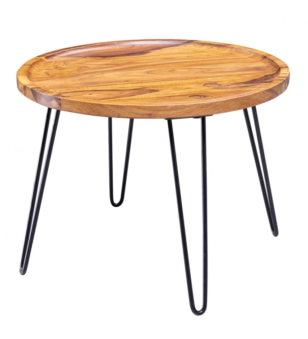 Stolik kawowy MULME 60 cm drewno sheesham
