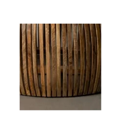 Stolik kawowy MURPI 75 cm drewno mango rattan