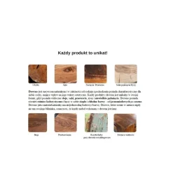Stolik kawowy MUSTIQUE 110 cm akacja