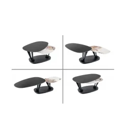 Stolik kawowy obrotowy MOVI 95 cm - 160 cm cermika optyka kamienia