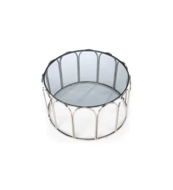 Stolik kawowy OLIVIA 80 cm srebrny