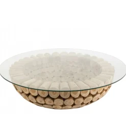 Stolik kawowy OPEN 110 cm drewno teak
