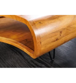 Stolik kawowy ORGANIC LIVING 90 cm drewno akacja miodowe