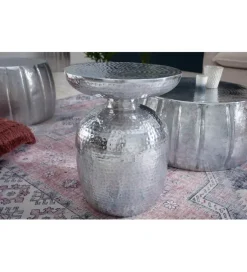 Stolik Kawowy Orient 36 Cm W Kolorze srebrnym