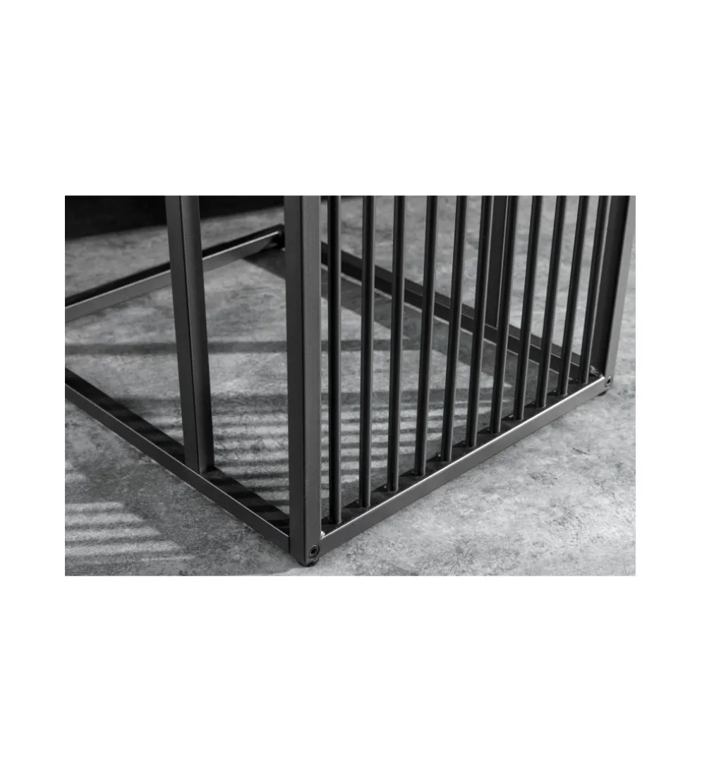 Stolik kawowy PASCAL 35 cm w optyce czarnego marmuru