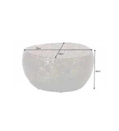 Stolik kawowy PEDRA Stone Mosaic 72 cm miedziany