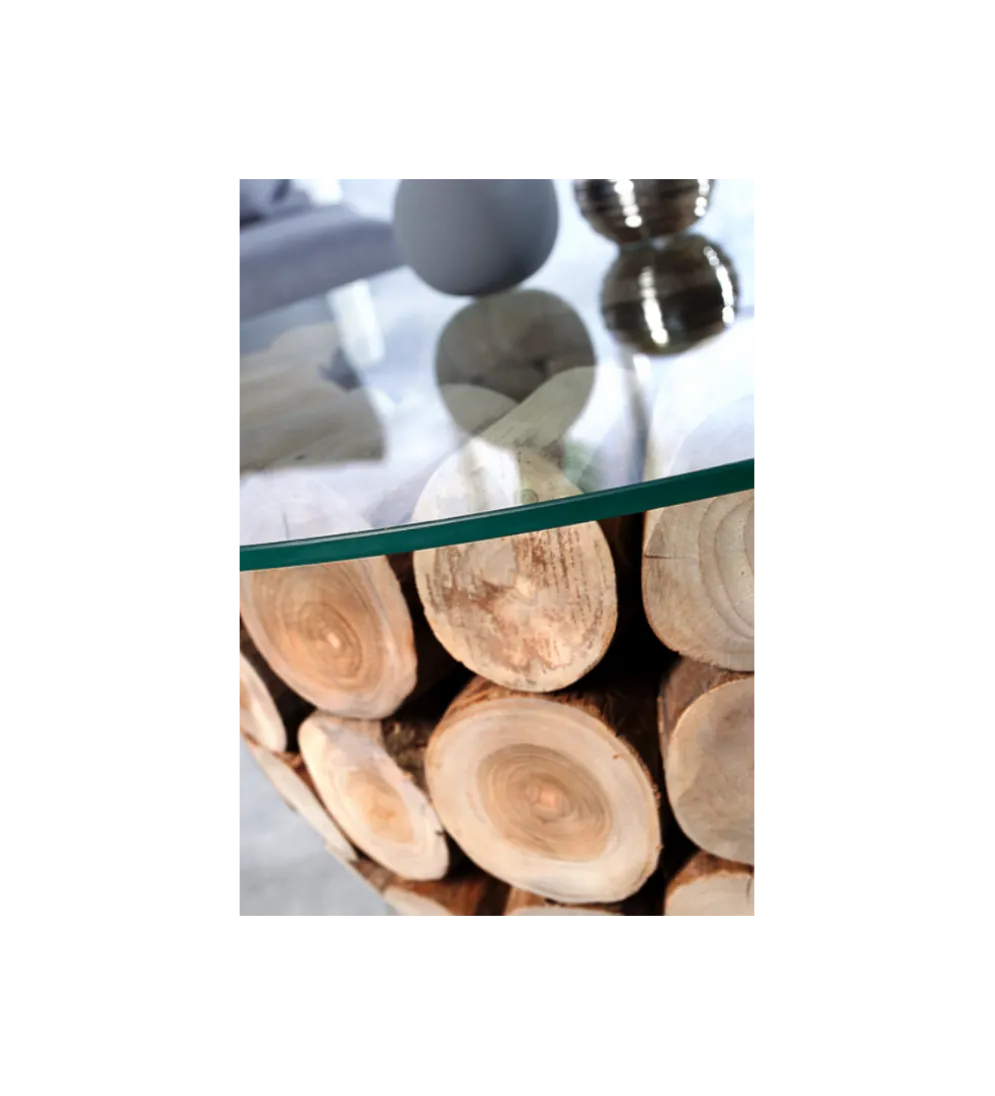 Stolik kawowy Pure Nature 70 cm drewno Teak