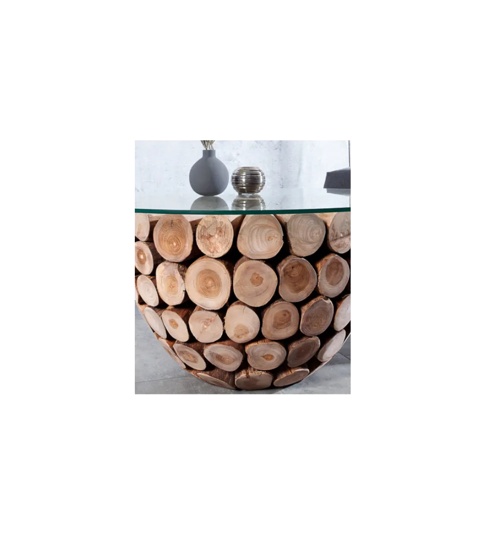 Stolik kawowy Pure Nature 70 cm drewno Teak