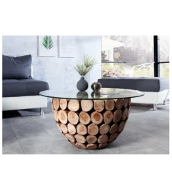 Stolik kawowy Pure Nature 70 cm drewno Teak