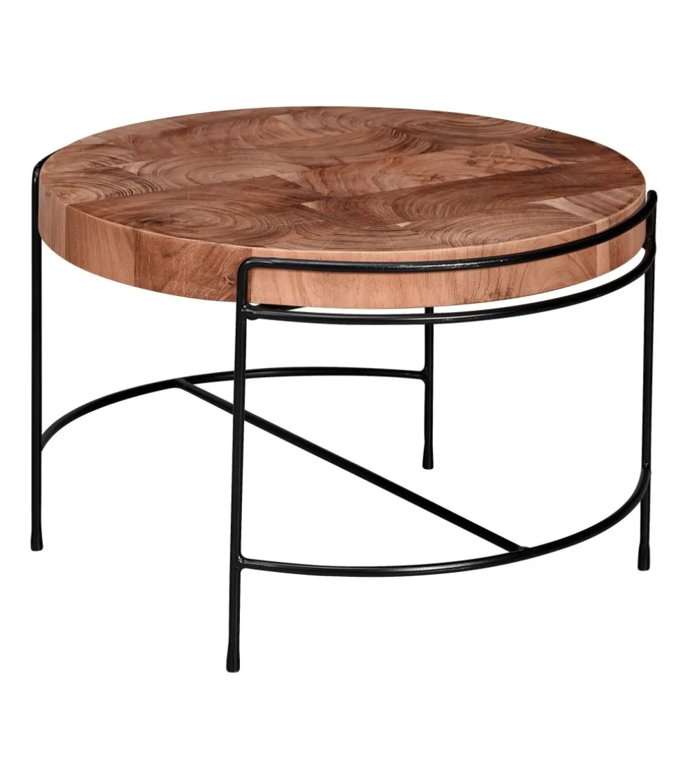 Stolik kawowy RIBERA 62 cm drewno akacja