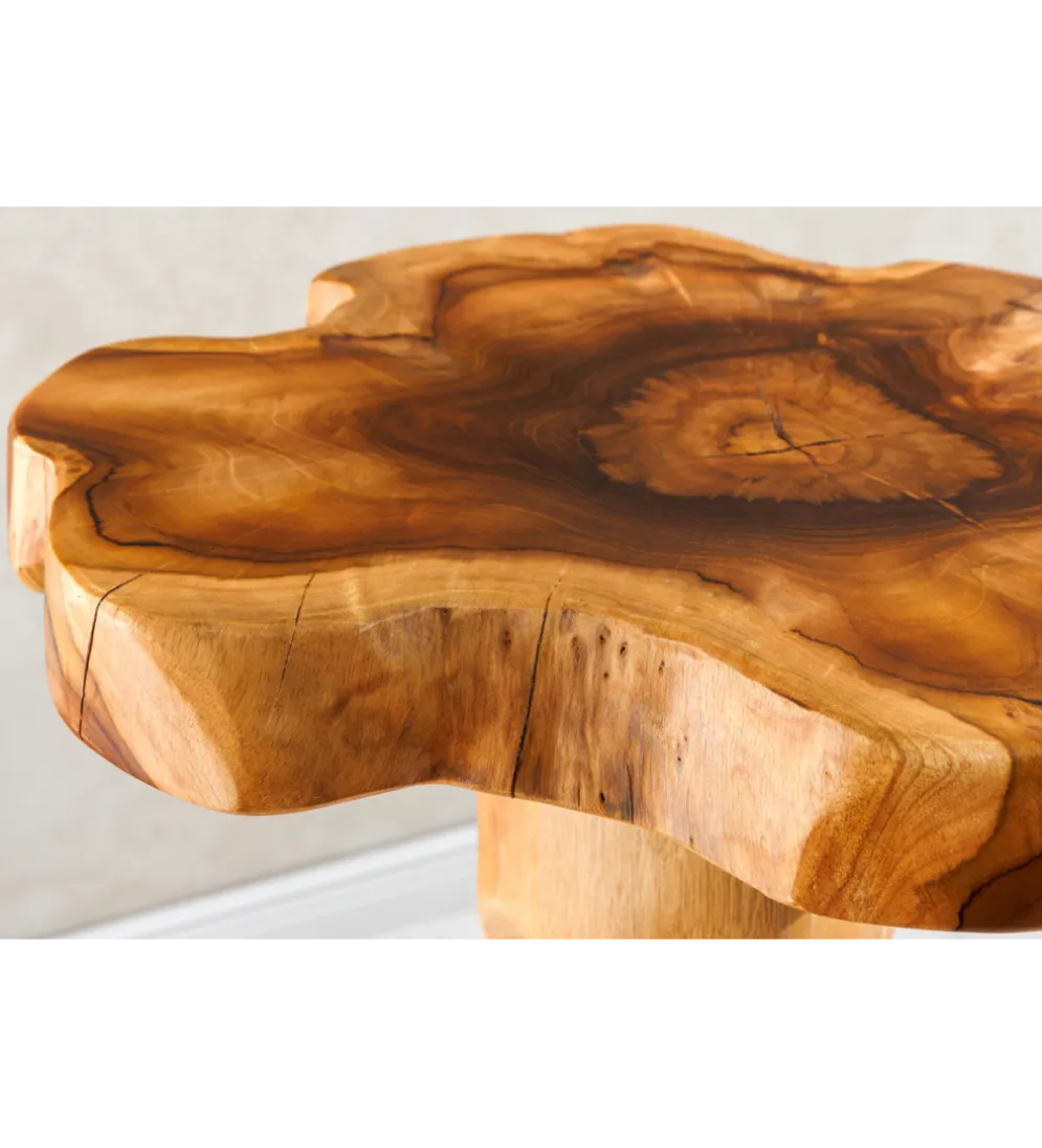 Stolik kawowy ROOT 70 cm drewno teak naturalny