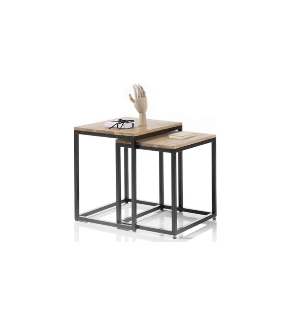 Stolik kawowy SAKURA set 2 dębowe