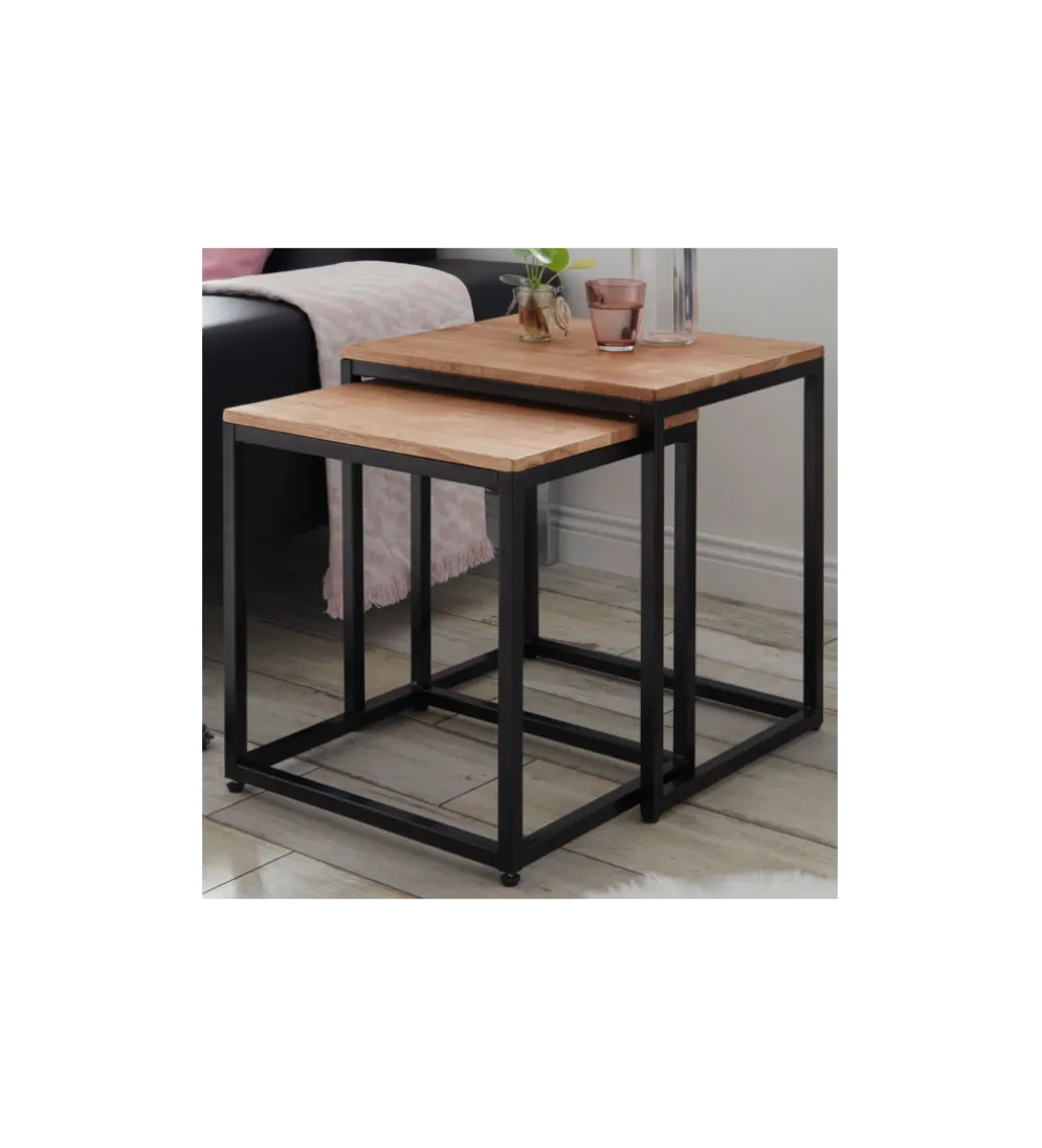 Stolik kawowy SAKURA set 2 dębowe