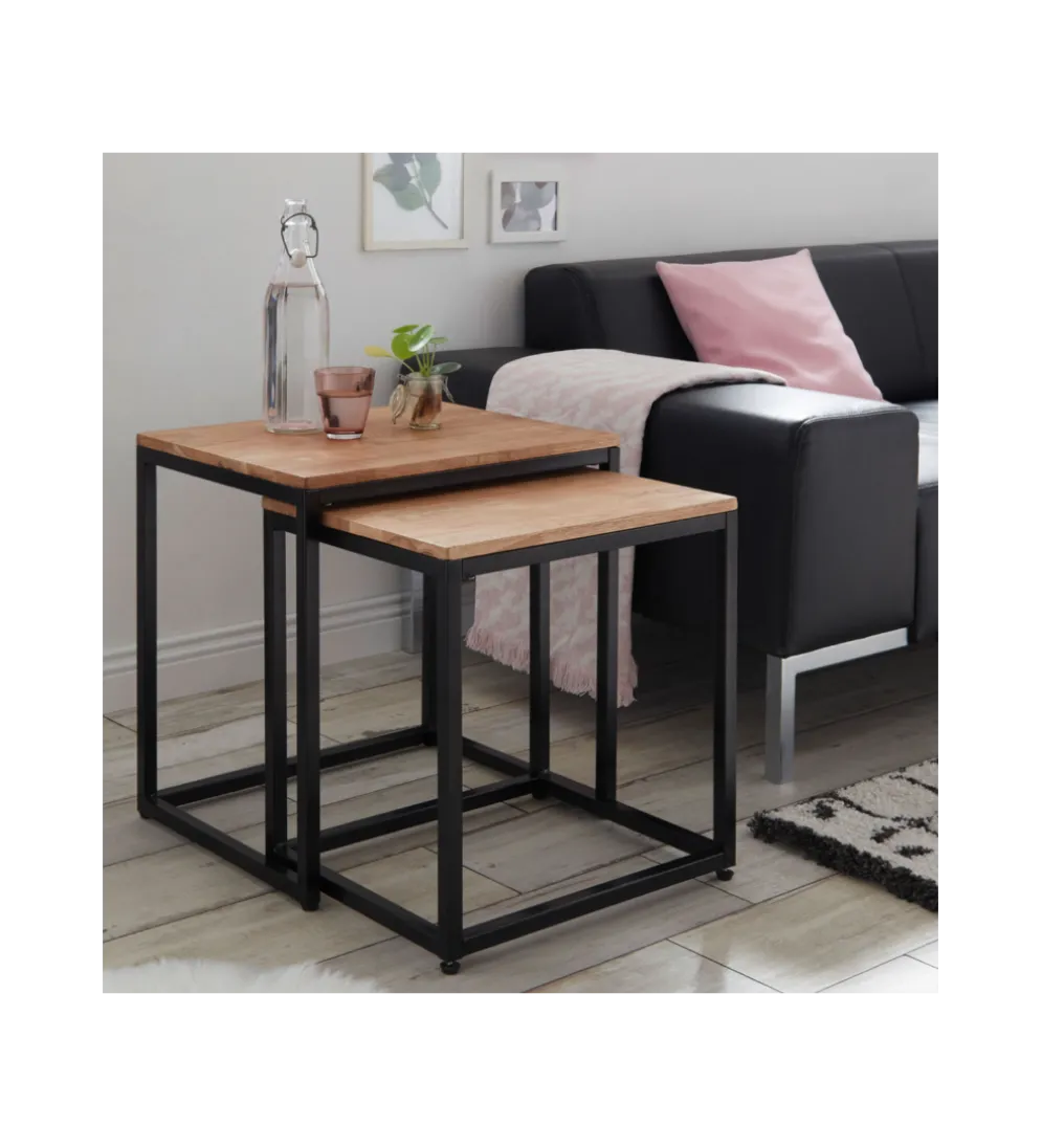 Stolik kawowy SAKURA set 2 dębowe
